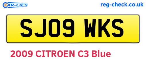 SJ09WKS are the vehicle registration plates.