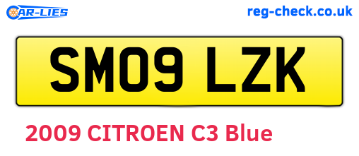 SM09LZK are the vehicle registration plates.