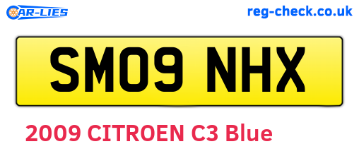 SM09NHX are the vehicle registration plates.