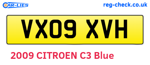 VX09XVH are the vehicle registration plates.