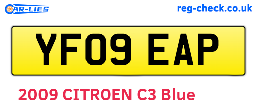 YF09EAP are the vehicle registration plates.