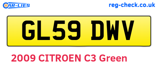 GL59DWV are the vehicle registration plates.