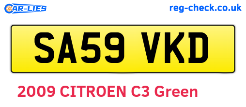 SA59VKD are the vehicle registration plates.
