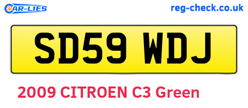 SD59WDJ are the vehicle registration plates.