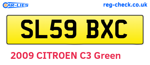 SL59BXC are the vehicle registration plates.