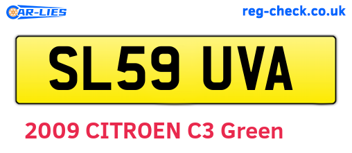 SL59UVA are the vehicle registration plates.