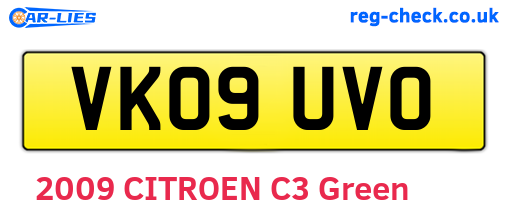 VK09UVO are the vehicle registration plates.