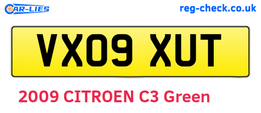 VX09XUT are the vehicle registration plates.