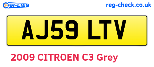 AJ59LTV are the vehicle registration plates.