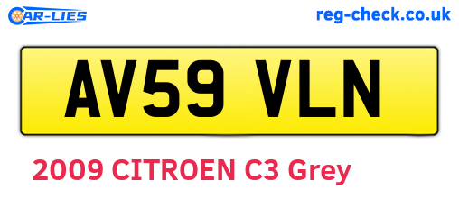 AV59VLN are the vehicle registration plates.