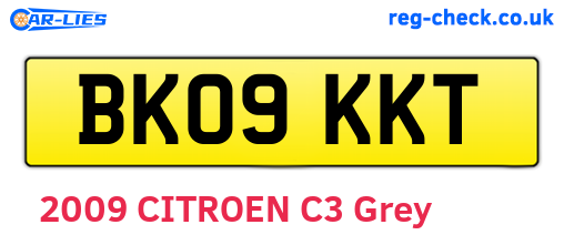 BK09KKT are the vehicle registration plates.