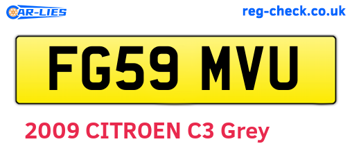 FG59MVU are the vehicle registration plates.