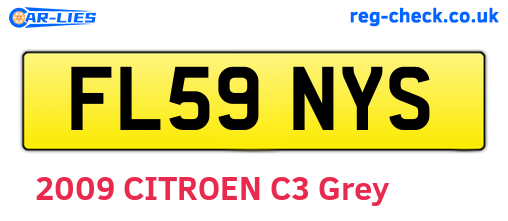FL59NYS are the vehicle registration plates.