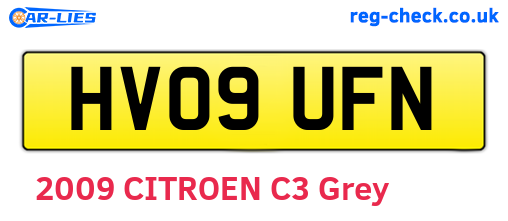 HV09UFN are the vehicle registration plates.