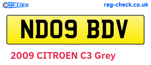 ND09BDV are the vehicle registration plates.