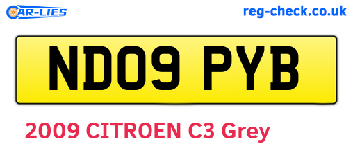 ND09PYB are the vehicle registration plates.