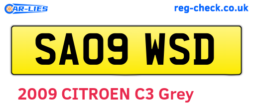 SA09WSD are the vehicle registration plates.