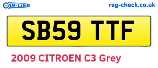 SB59TTF are the vehicle registration plates.