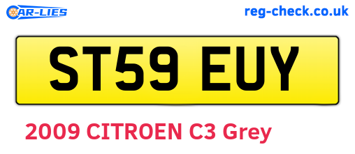 ST59EUY are the vehicle registration plates.