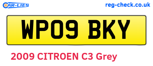 WP09BKY are the vehicle registration plates.