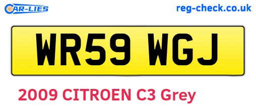 WR59WGJ are the vehicle registration plates.