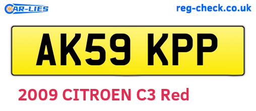 AK59KPP are the vehicle registration plates.