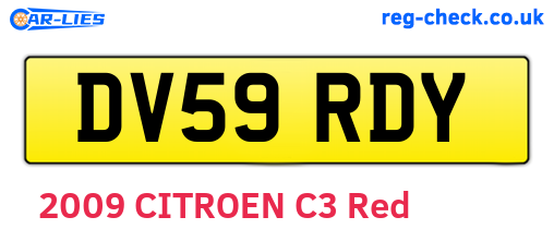 DV59RDY are the vehicle registration plates.