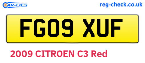 FG09XUF are the vehicle registration plates.