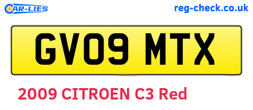 GV09MTX are the vehicle registration plates.