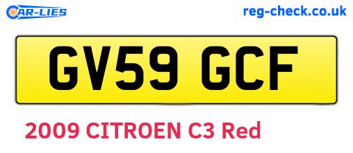 GV59GCF are the vehicle registration plates.