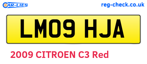 LM09HJA are the vehicle registration plates.