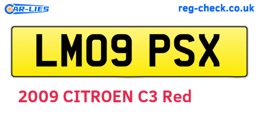 LM09PSX are the vehicle registration plates.