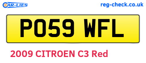 PO59WFL are the vehicle registration plates.