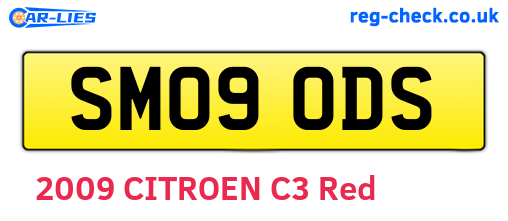 SM09ODS are the vehicle registration plates.