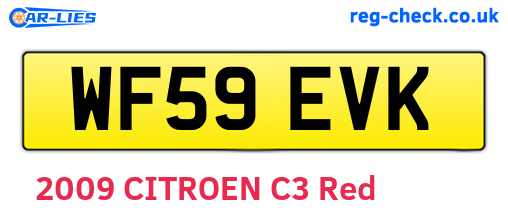 WF59EVK are the vehicle registration plates.