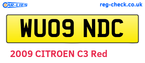 WU09NDC are the vehicle registration plates.