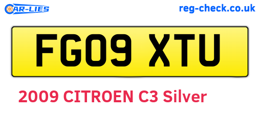 FG09XTU are the vehicle registration plates.
