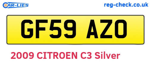 GF59AZO are the vehicle registration plates.