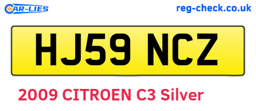 HJ59NCZ are the vehicle registration plates.