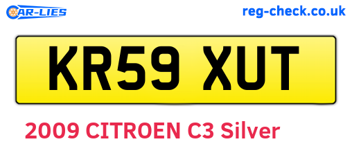 KR59XUT are the vehicle registration plates.