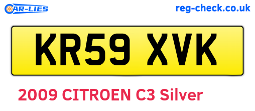 KR59XVK are the vehicle registration plates.