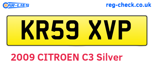 KR59XVP are the vehicle registration plates.