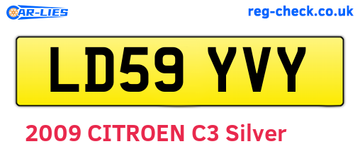 LD59YVY are the vehicle registration plates.