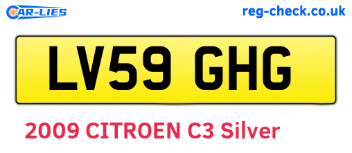 LV59GHG are the vehicle registration plates.