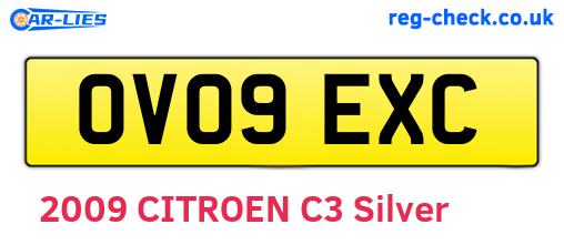 OV09EXC are the vehicle registration plates.