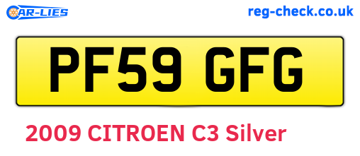 PF59GFG are the vehicle registration plates.
