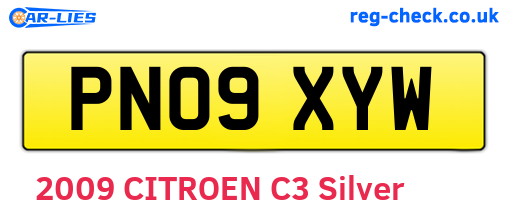 PN09XYW are the vehicle registration plates.