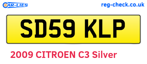 SD59KLP are the vehicle registration plates.