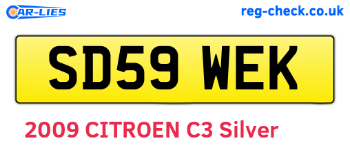 SD59WEK are the vehicle registration plates.