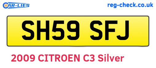 SH59SFJ are the vehicle registration plates.